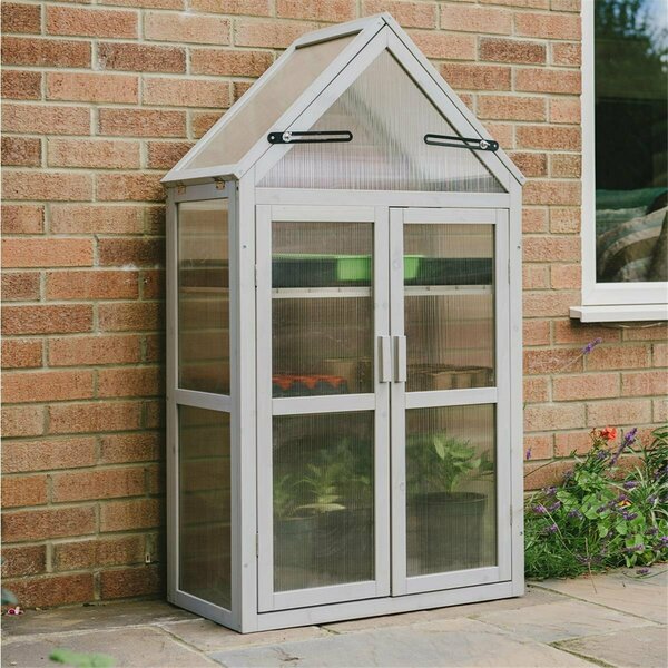 Classic Accessories Dove Gray Wooden Greenhouse VE3275727